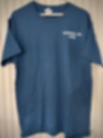 $25 (B4) MAGNOLIA T-SHIRT, Blue. Front Shown