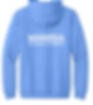 ZIPPER HOODIE (Z1), Light Blue. Back Shown. $40