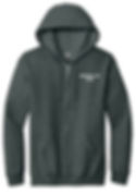 ZIPPER HOODIE (Z2), Dark Gray. Front Shown. ​ $40