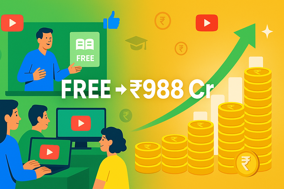 How Unacademy Generated ₹988 Crore Through Free Content: The Teacher-Influencer Strategy That Transformed EdTech