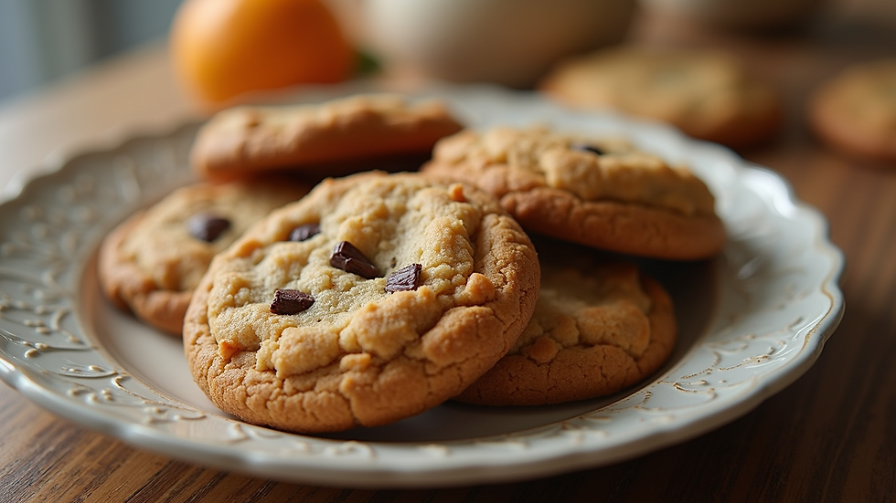 High angle view of delicious protein-packed cookies