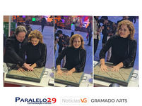 LEANDRA LEAL ETERNIZA SUA MARCA EM GRAMADO