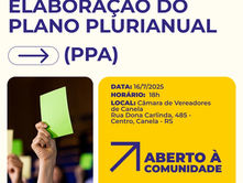Elaboração do Plano Plurianual de Canela será tema de audiência pública nesta quarta, dia 16