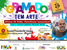 “Gramado Tem Arte” inicia oficinas com a proposta “Pá Pelão – Pontilhismo Sustentável” de Ricardo Veras