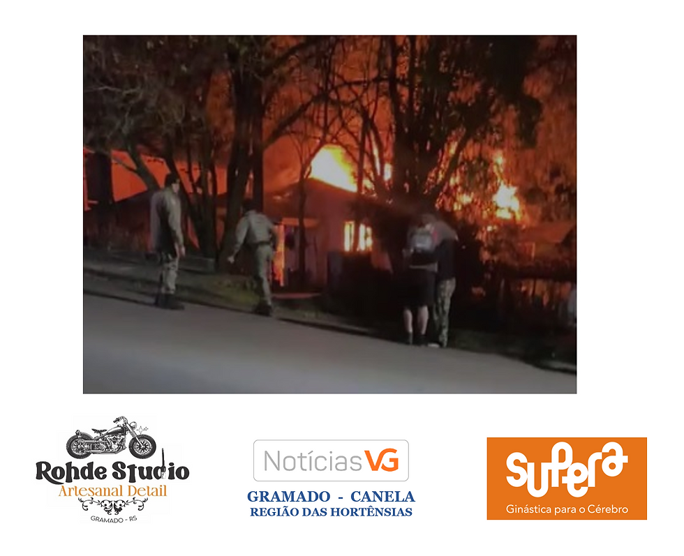 Casa é incendiada e tiros são disparados em frente à residência de familiares de vítima de homicídio em Canela