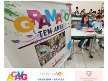 Primeira parte da oficina de fantoches com Rosângela da Silva encanta alunos da Escola Vicente Casagrande