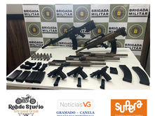 Santa Rosa - Brigada Militar prende dois homens por tráfico internacional de armas