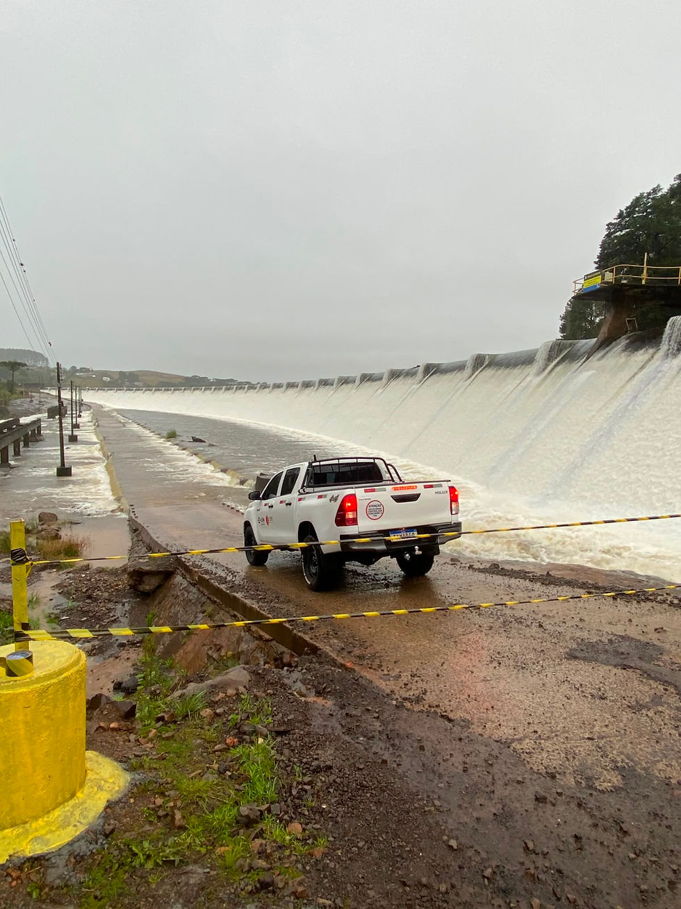 Barragens do Salto e Blang são bloqueadas preventivamente devido ao grande volume de chuvas