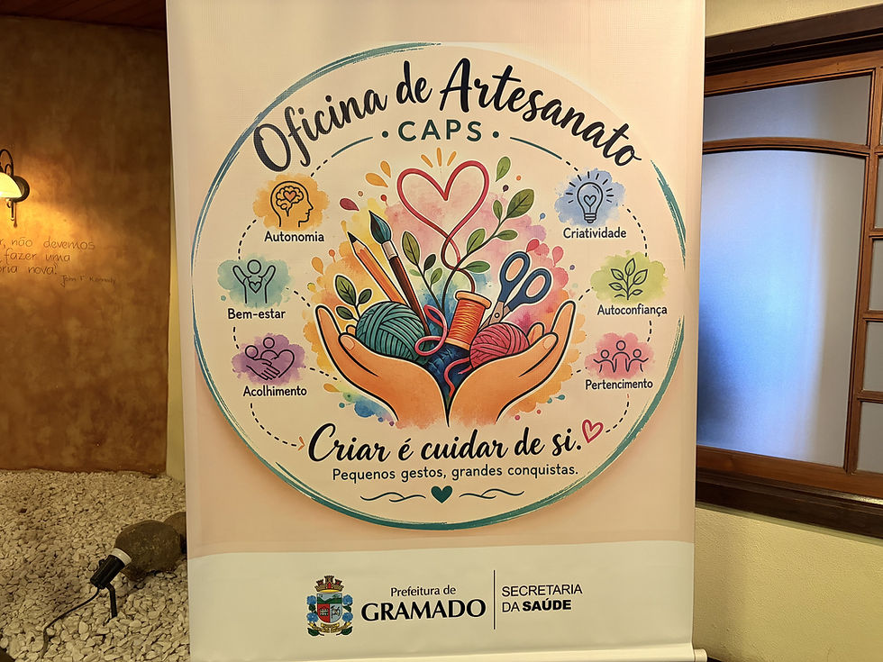Câmara de Gramado recebe exposição “Arte que Acolhe”, com trabalhos desenvolvidos em oficinas do CAPS