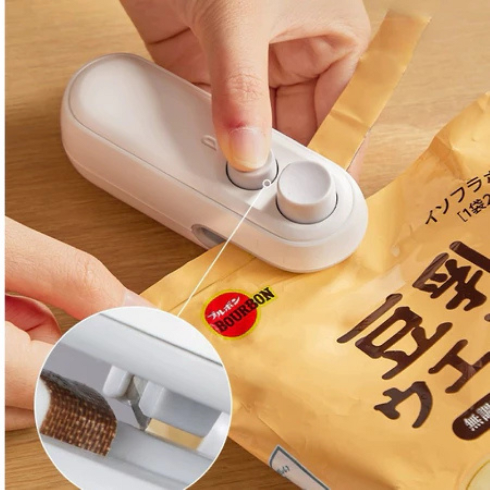 Miniatura: Mini Seladora de Embalagens Recarregável com Cortador