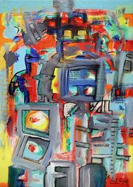 From Here To There - Abstract Expressionism Painting by Ella Blame
