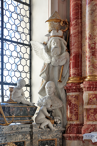 Bavaria Germany Basilika St. Lorenz Church Interior Detail
