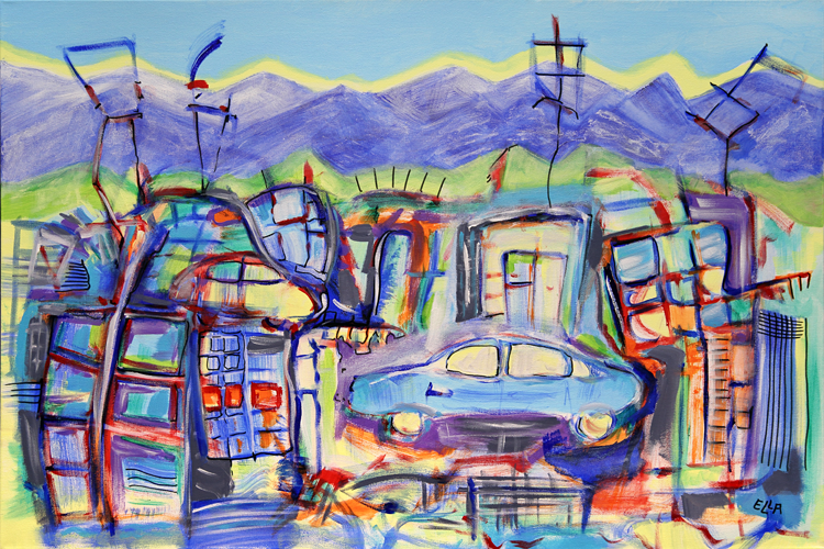 Monday Morning - Abstract Expressionism painting by Ella Blame