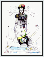 My Little Boat - Mystic Expressionism Drawing by Ella Blame