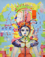 Introspection - Mystic Expressionism Painting by Ella Blame