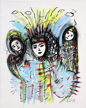 Three - Mystic Expressionism by Ella Blame