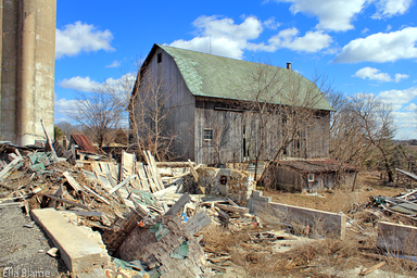 Wisconsin Countryside with Old Farm Buildings