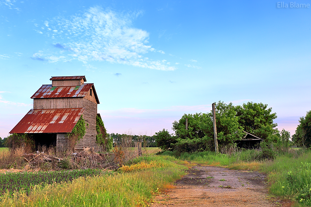 Wisconsin Farmland Rural Landscape with Old Barn