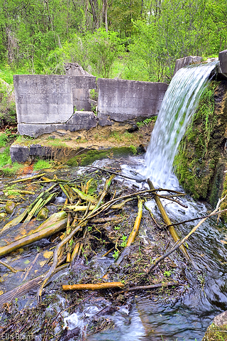 Wisconsin Nature with Waterfall in May