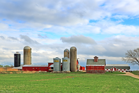 Wisconsin Farm and Clouds