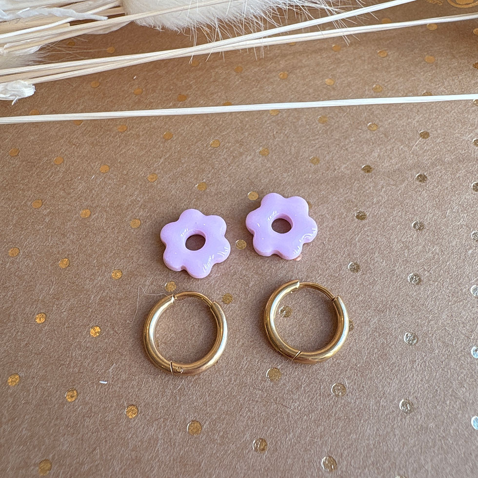 Miniature : Les mini créoles "Rose Pâle"