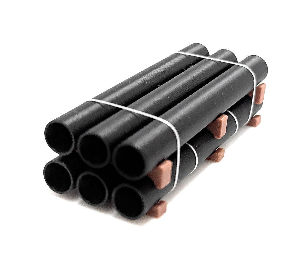 Thumbnail: HO Scale 20ft Pipe Load 2ft Diameter (2.75in Length)-Short Stack