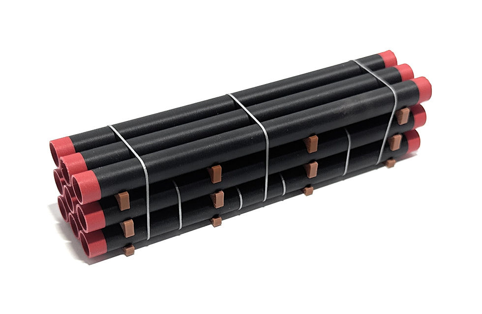 Thumbnail: HO Scale 30ft Pipe Load 2ft Diameter (4.1in Length)-Tall Stack