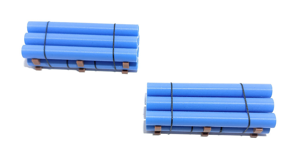 Thumbnail: HO Scale 20ft Pipe Load 2ft Diameter (2.75in Length)-Short Stack