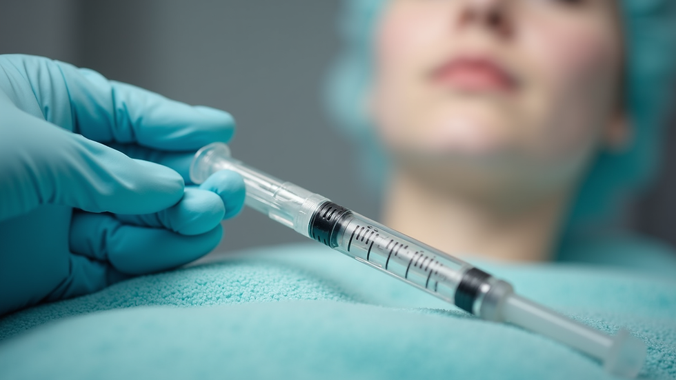 Close-up view of a mesotherapy injection device ready for facial treatment