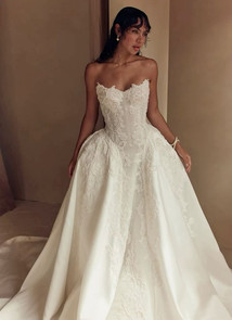 Modern ball gown wedding dress