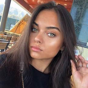 mocha brown hair with hazel eyes