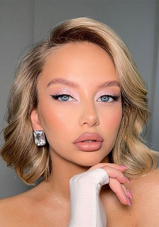Rosy Radiance makeup look for bridesmaids