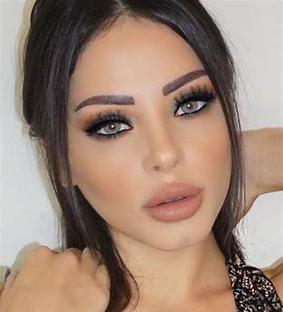 jet black hair with gray eyes