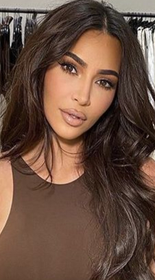 kim kardashian wearing brown