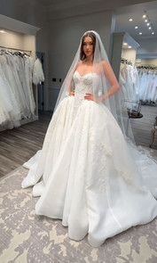 Modern ball gown wedding dress