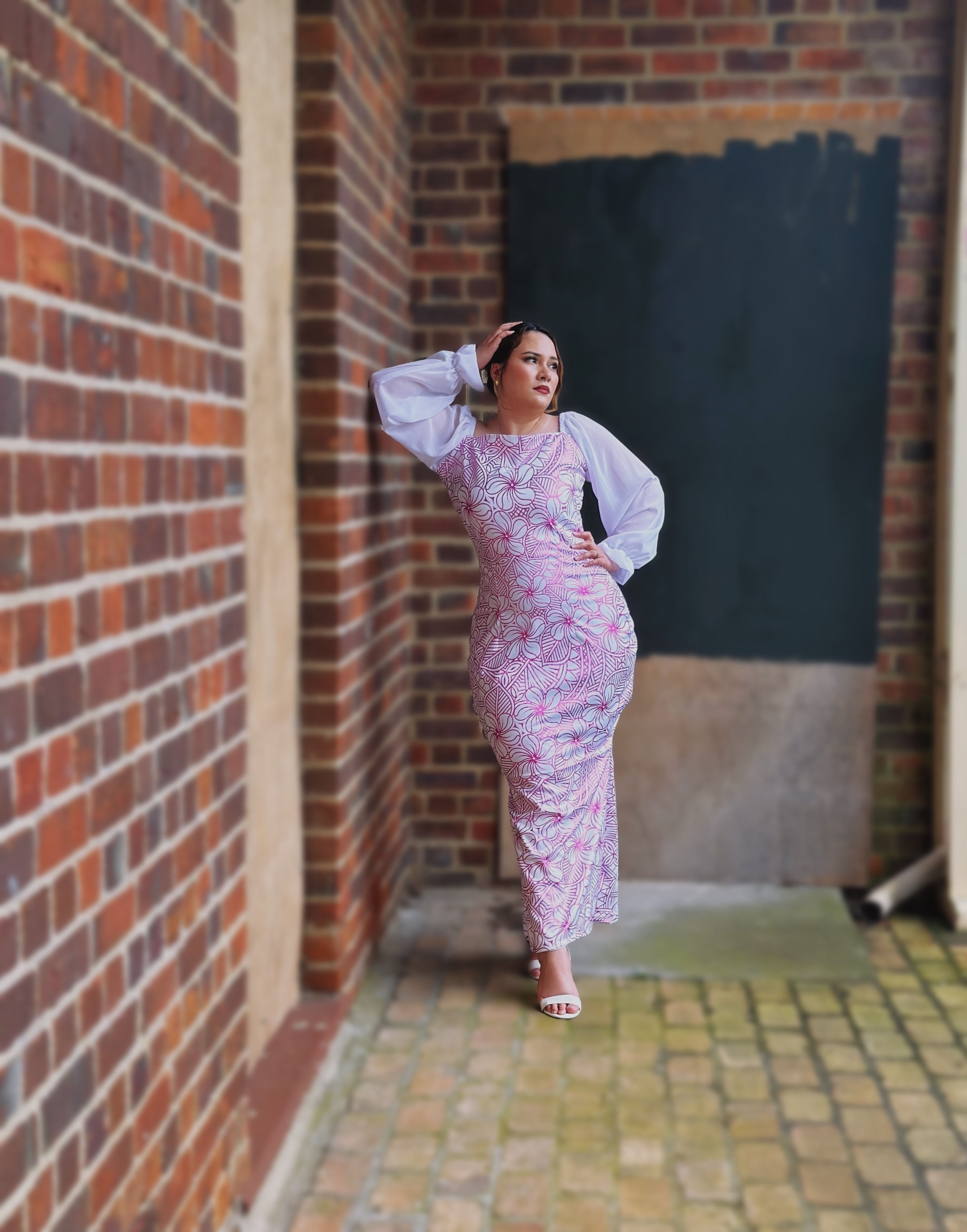 White Sunday chiffon dress