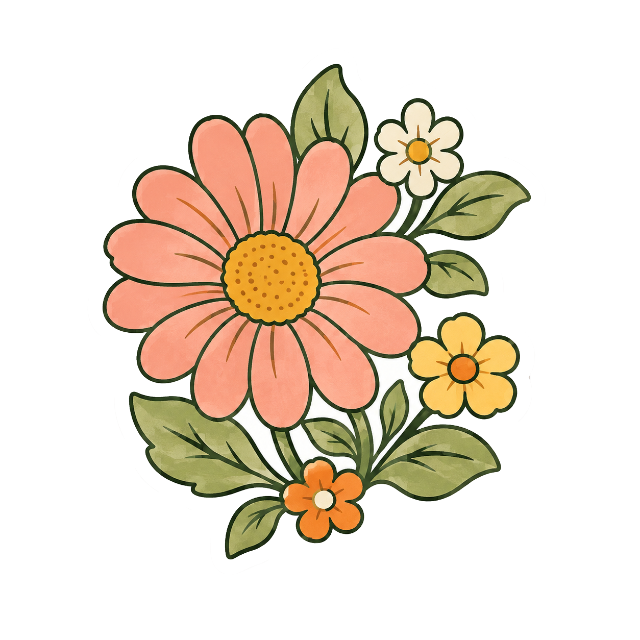 Bright Floral Cluster 2