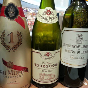 GH Mumm Brut & 2012 Bouchard Pere et Fils Bourgogne & 2006 Chateau Pichon Longueville