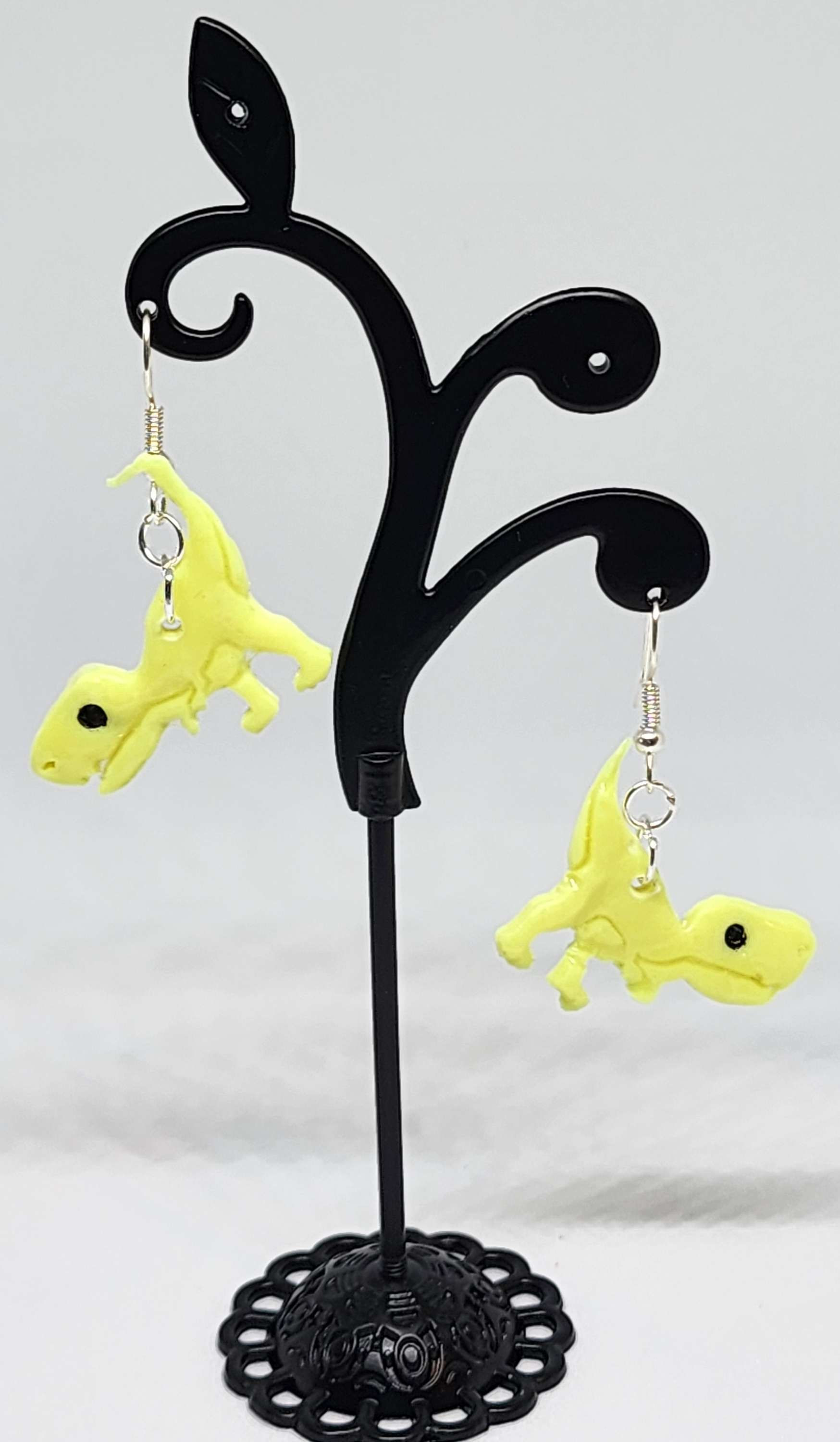 Neon Yellow Sharp Tooth Dangles