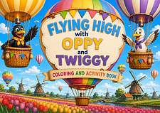 Summer Fun Pages_Air Balloon with Oppy & Twiggy