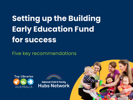Embedding Early Childhood Hubs at the heart of Australia’s early childhood system