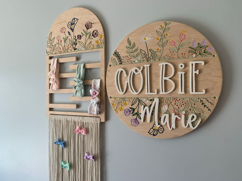 Nursery decor name sign
