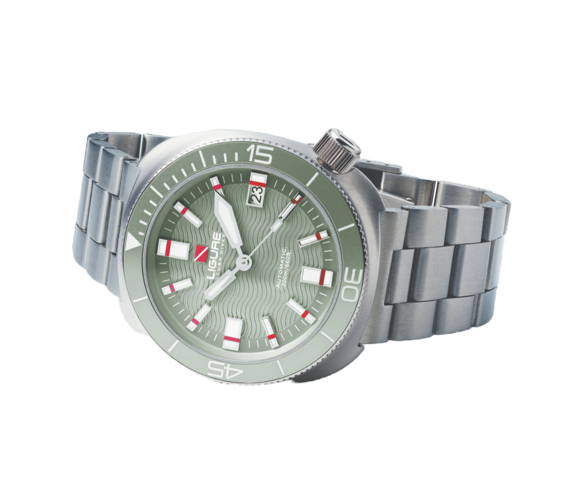 Watch movement and dial macro detail