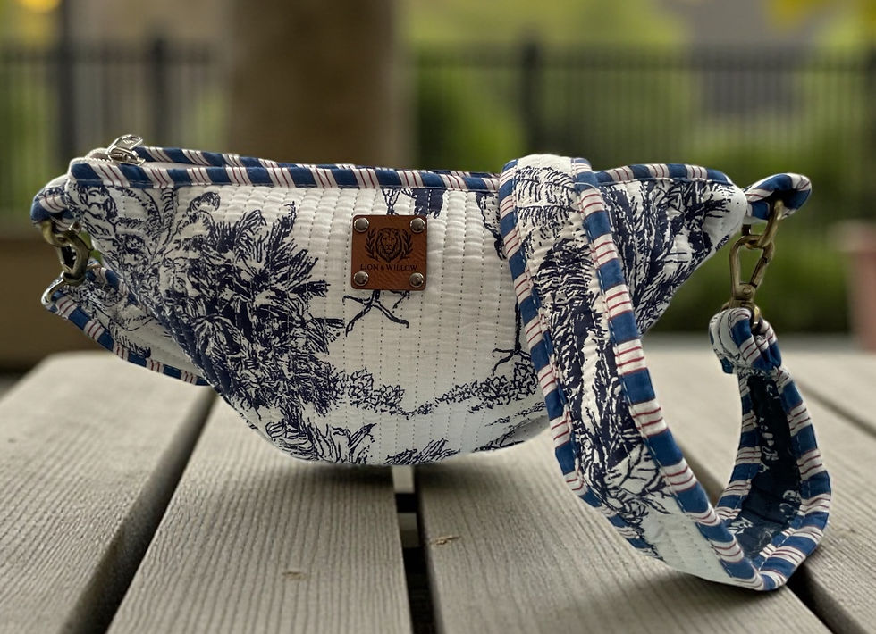 100% Quilted Cross Body Bag (Waist Bag)