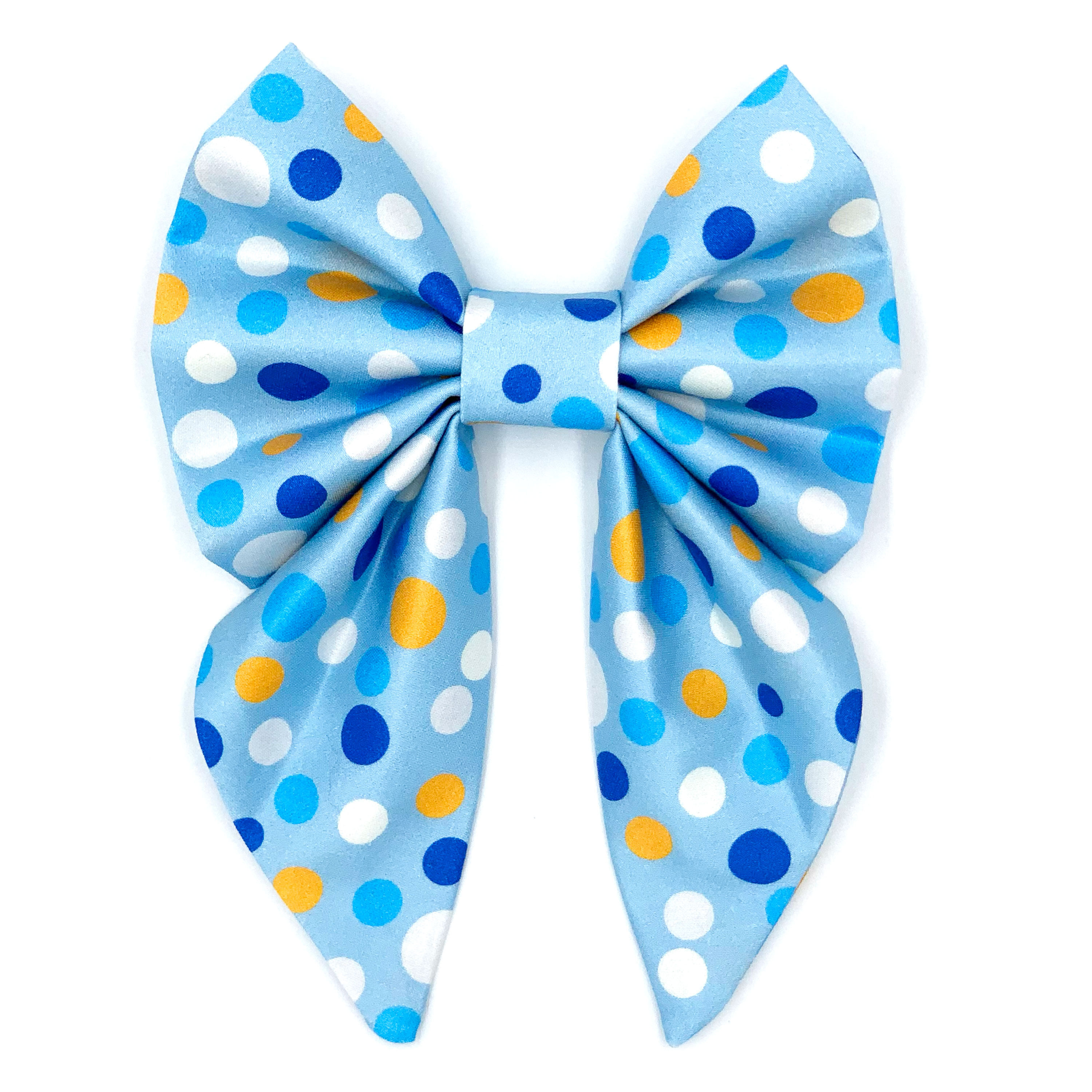 Sailor Bowtie "Ducks Bring Good Luck" - Blue Polka