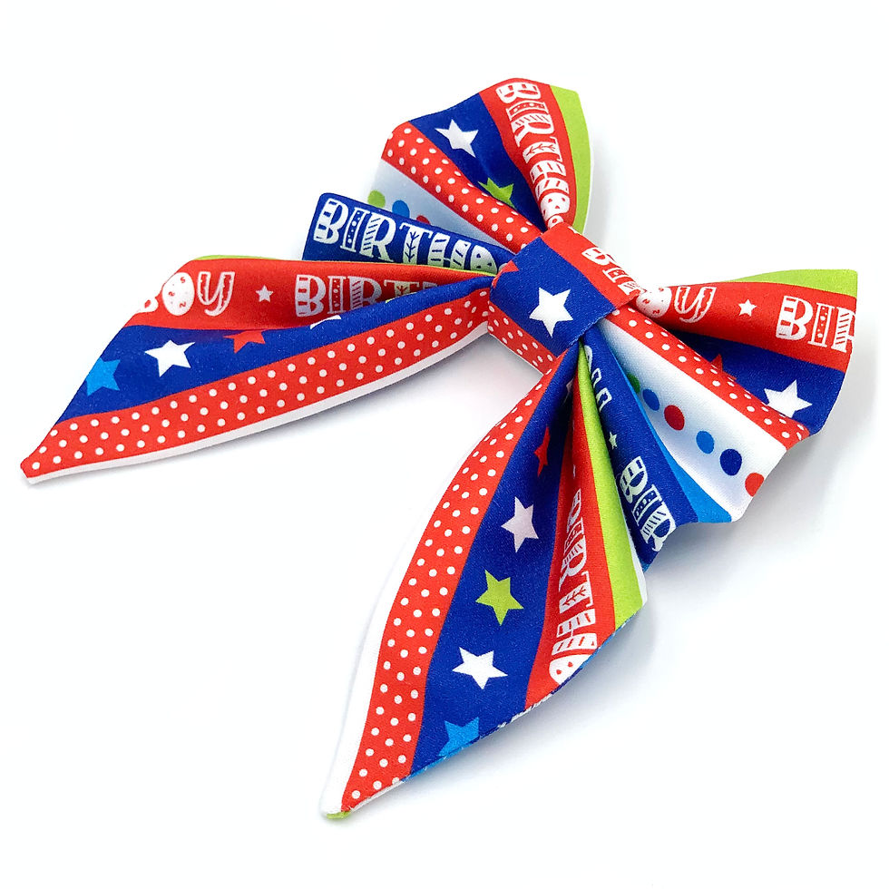 Thumbnail: Sailor Bowtie "I'm A Birthday Boy" - Colored Stripes