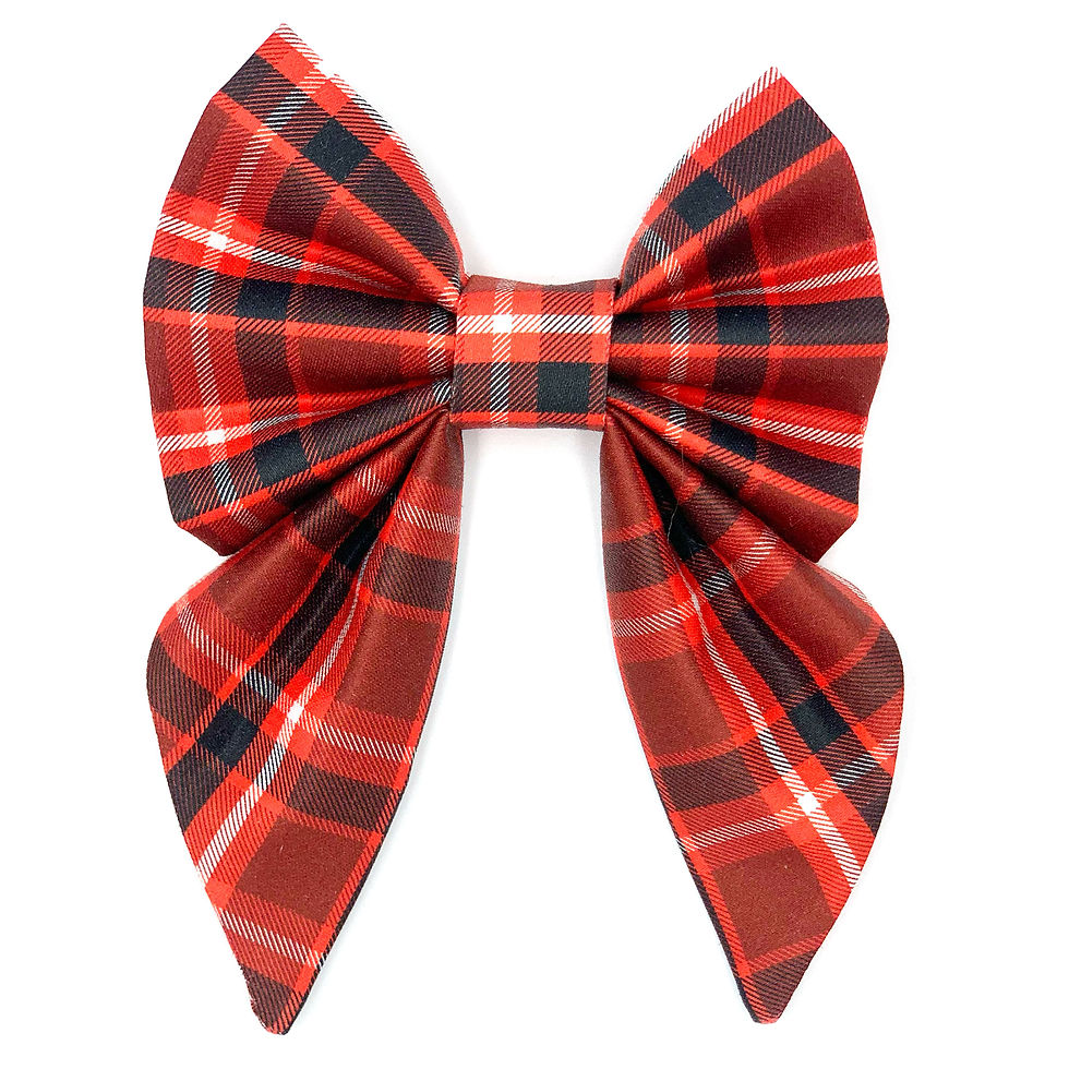 Sailor Bowtie "Baking Spirits Bright" - Red Plaid