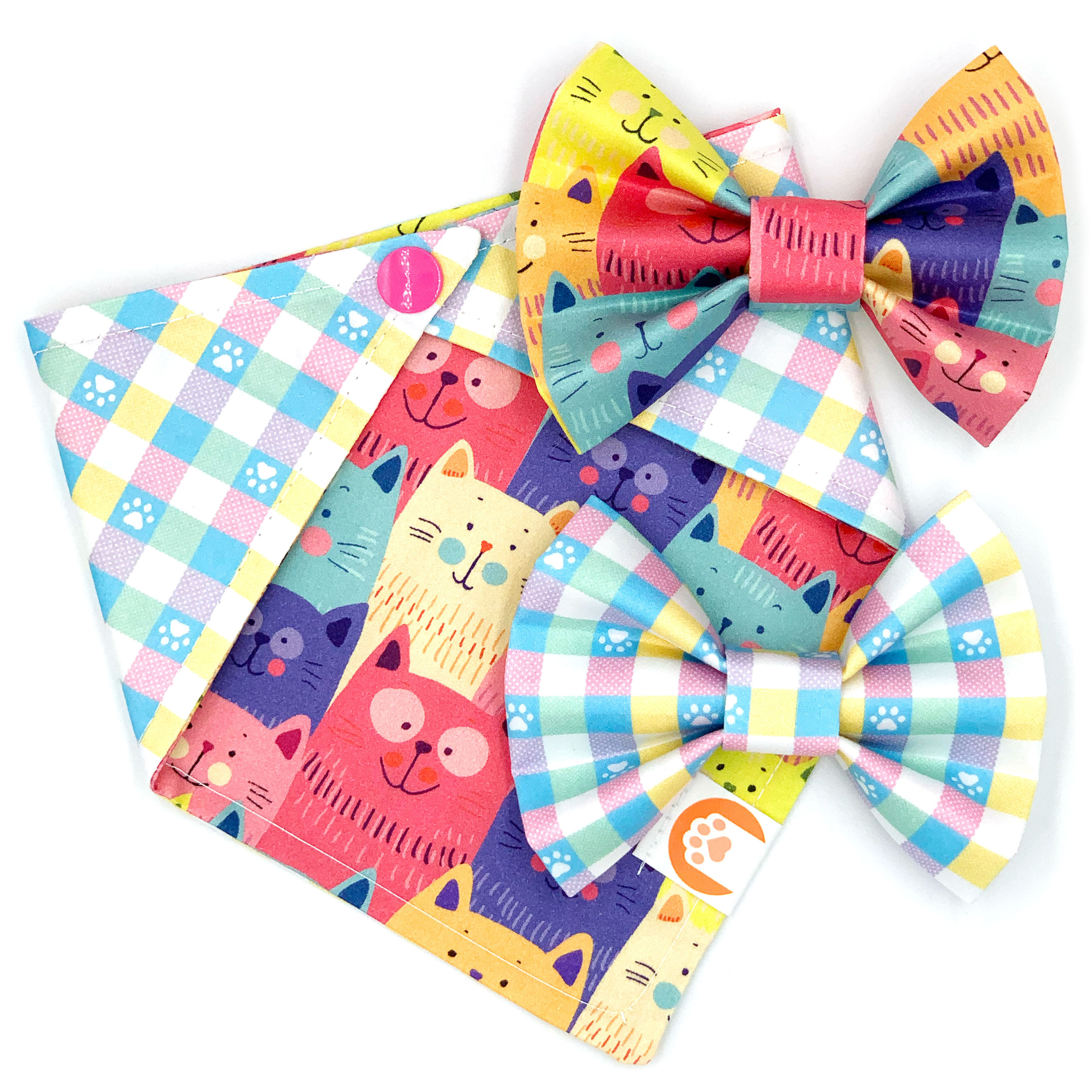 Set Bandana + Bowties "Cat Nerd"