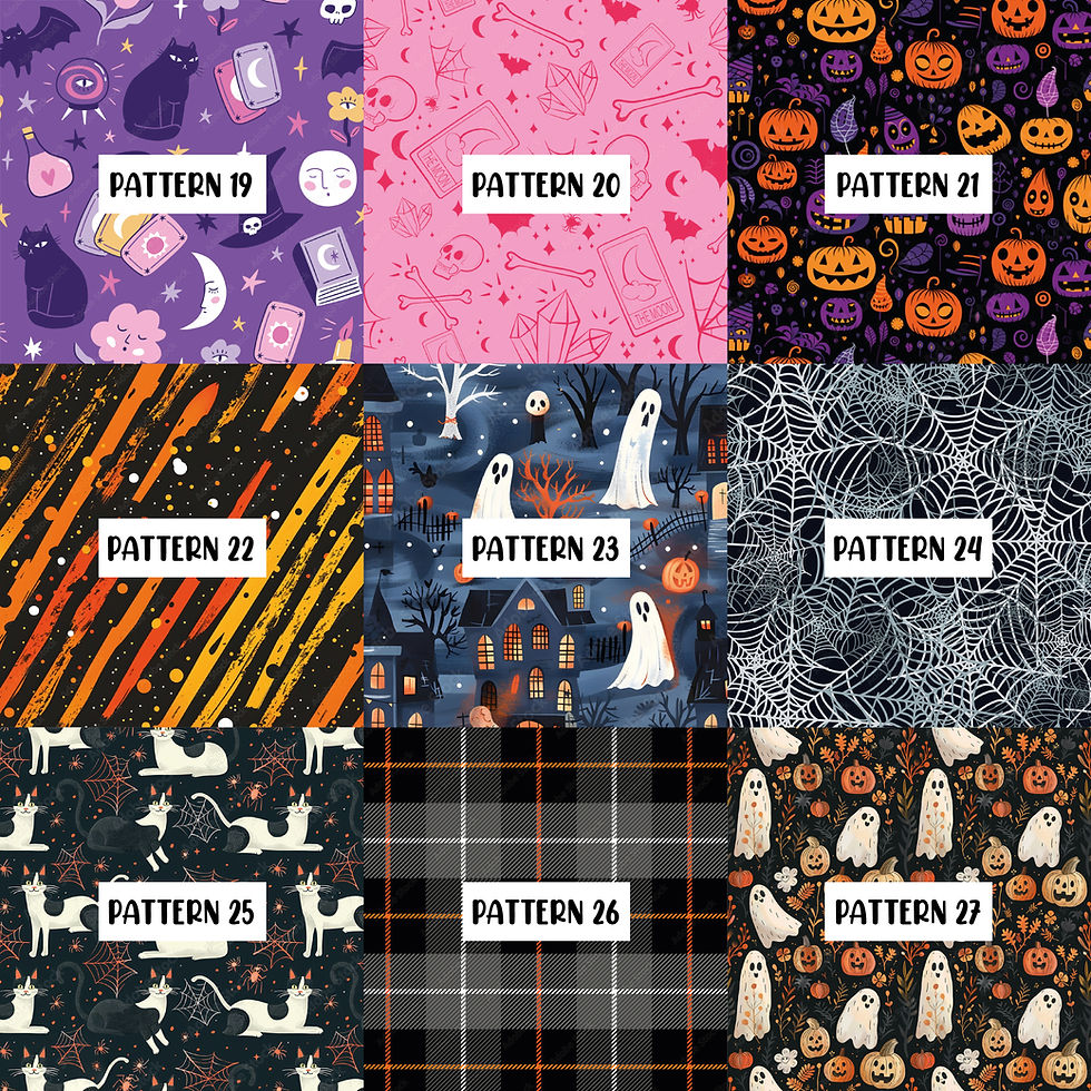 Thumbnail: Hair Scrunchie - Halloween Patterns