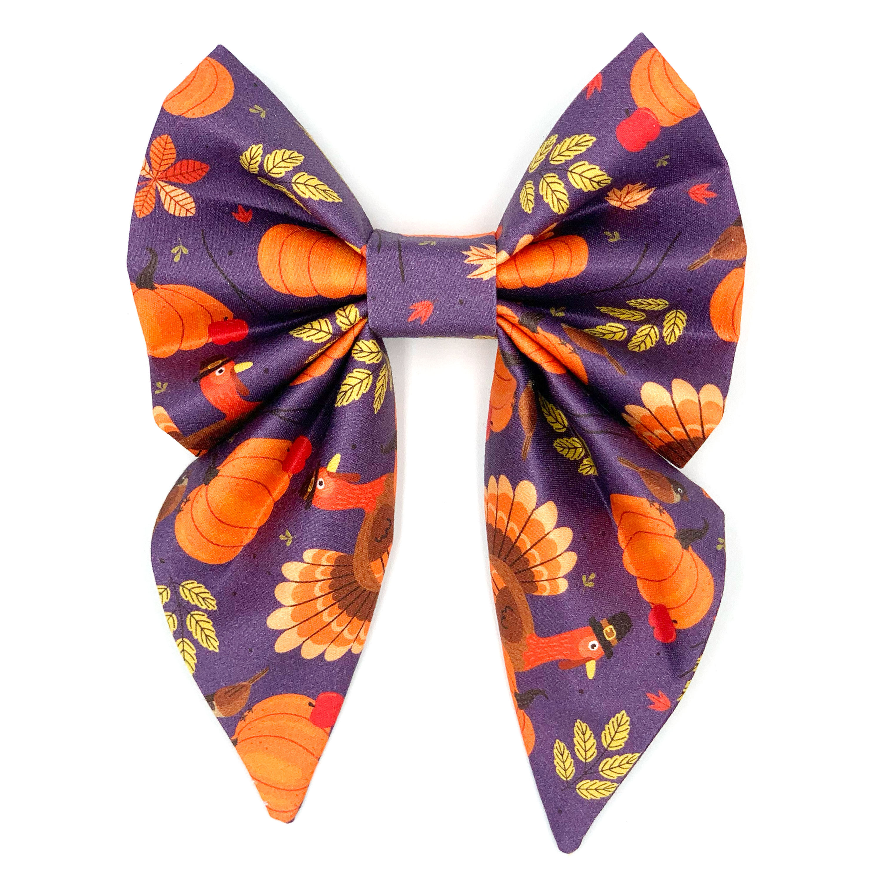 Sailor Bowtie "Thankful For You" - Blue Turkeys